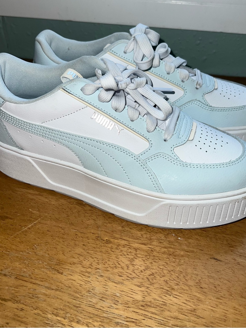 Puma Karmen Rebelle Platform Sneaker White/Dewdrop Women’s Size 10